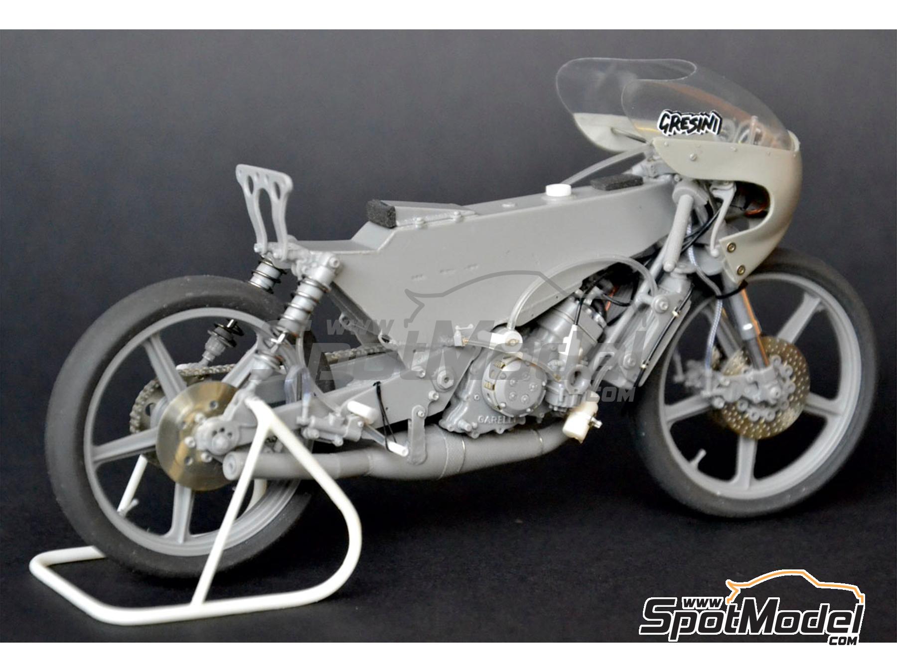 Garelli 125cc sponsored by Kodak - Motorcycle World Championship 1987.  Motorbike scale model kit in 1/12 scale manufactured by Brach Model (ref.  BM-VR